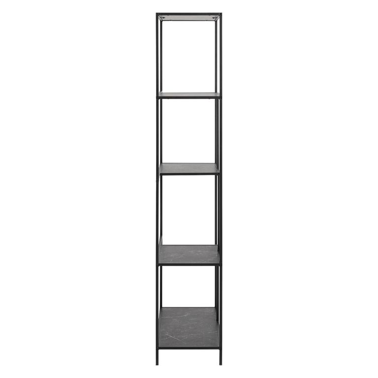Infinity Shelving Unit - Open - Tall - Black Marble Effect