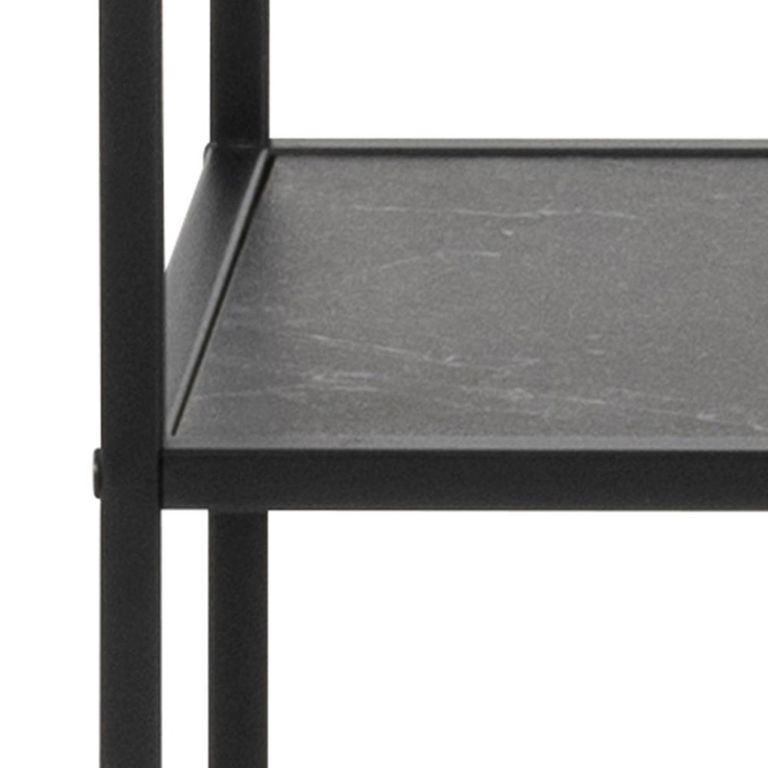 Infinity Shelving Unit - Open - Tall - Black Marble Effect