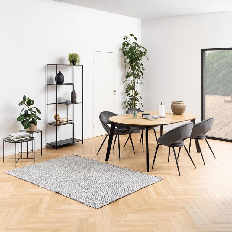 Infinity Shelving Unit - Open - Tall - Black Marble Effect