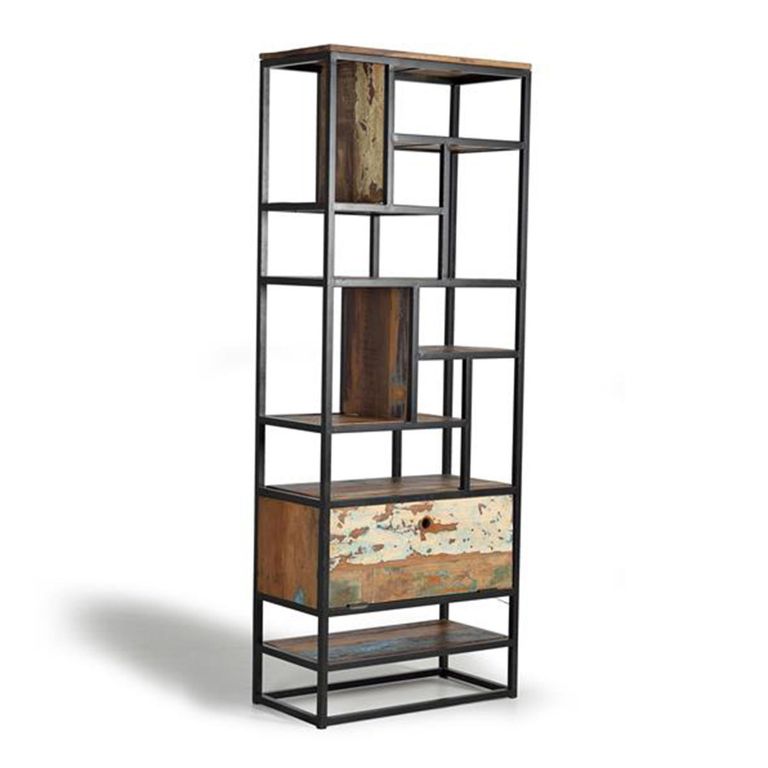 Jakin Bookcase - Industrial Style - Recycled Wood