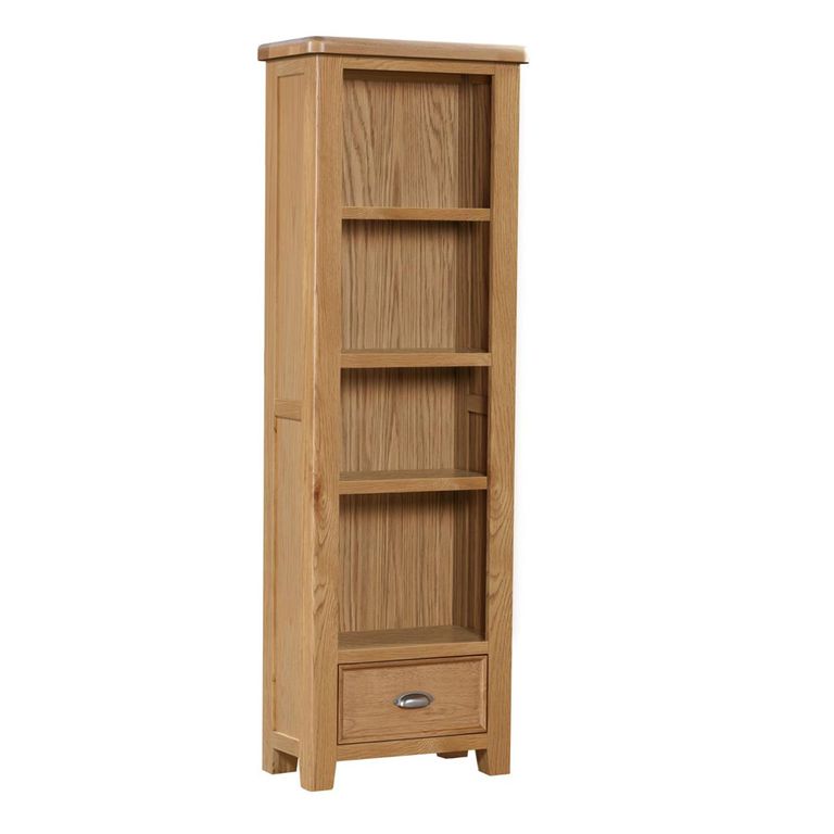 Janelle Bookcase - Narrow - Rustic Oak