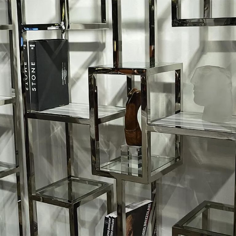 Kubo Etagere - Marble and Glass Shelving Unit - Variation Available