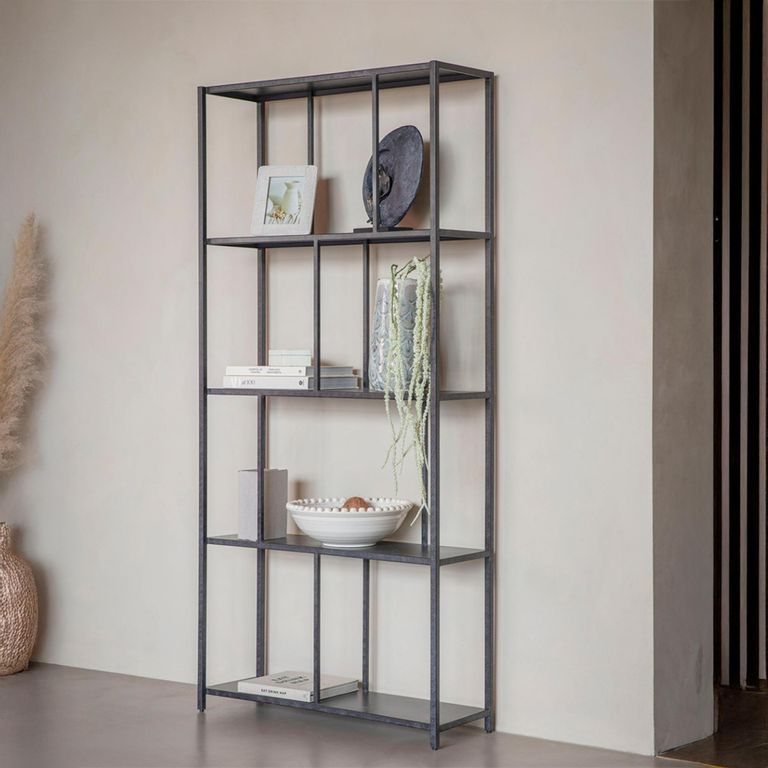 Brooks Shelving Unit - Mottled Black Metal - Tall
