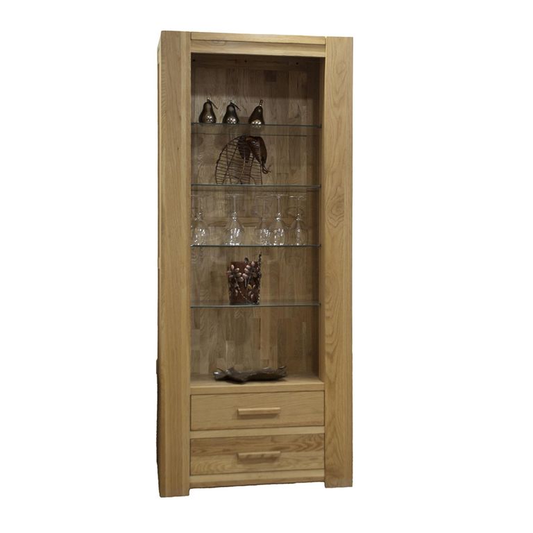 Trend Bookcase - 2 Drawer - Tall - Oak
