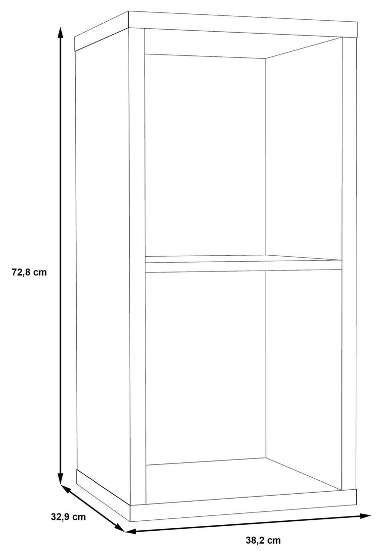 Mauro Artisan Oak Effect 2 Open Shelving Unit