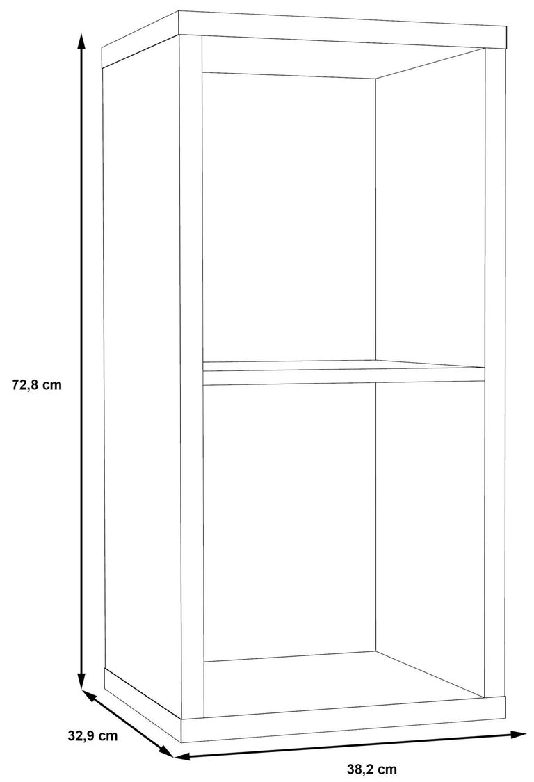 Mauro Grey Concrete Effect 2 Open Shelving Unit