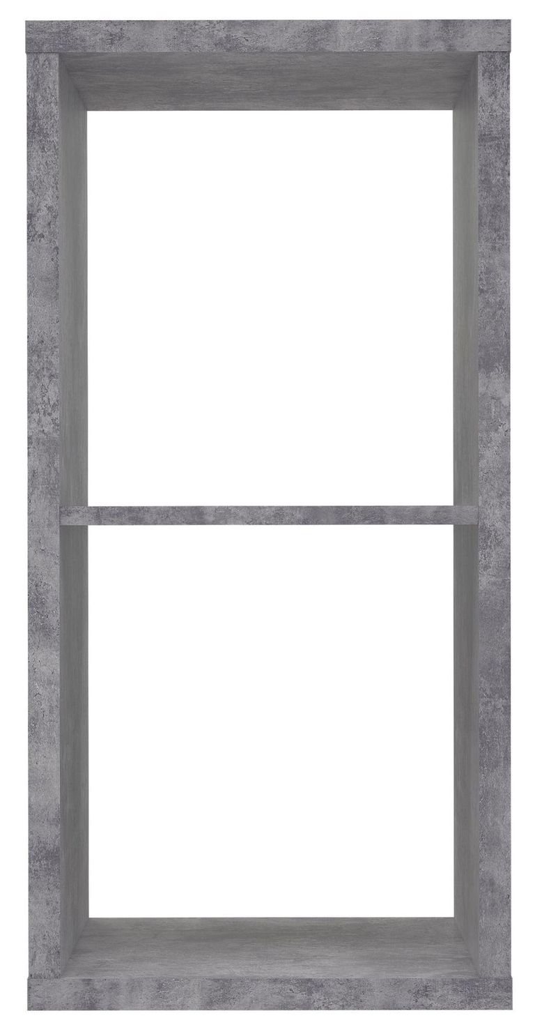 Mauro Grey Concrete Effect 2 Open Shelving Unit
