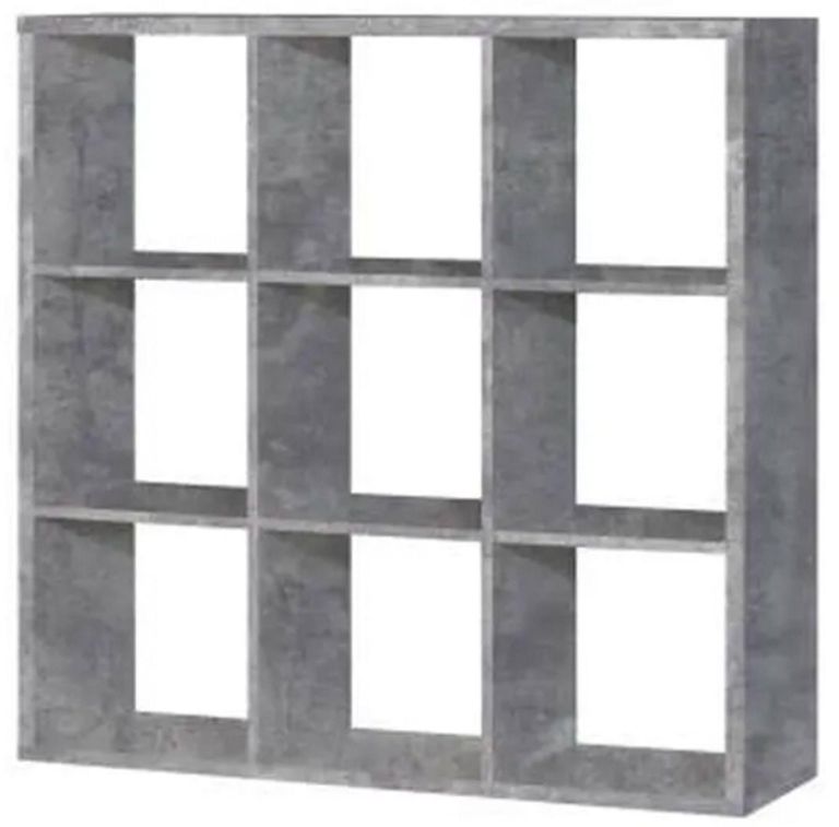 Mauro Grey Concrete Effect 9 Open Shelving Unit