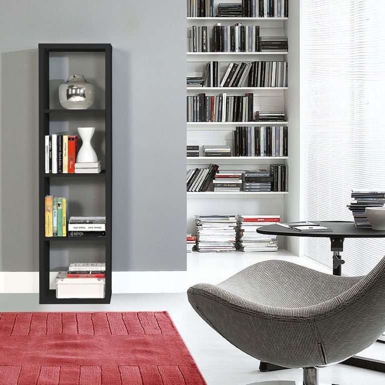 Mauro Matt Black 4 Open Shelving Unit