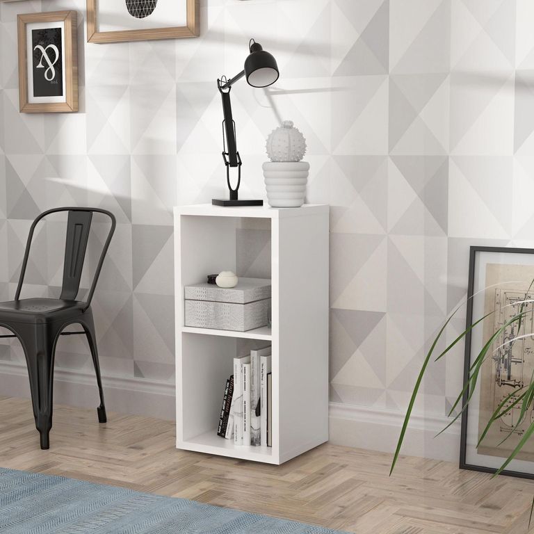 Mauro Matt White 2 Open Shelving Unit