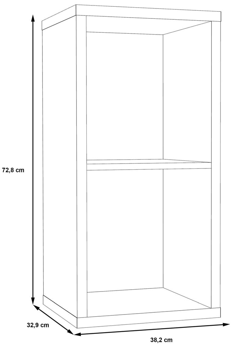 Mauro Matt White 2 Open Shelving Unit