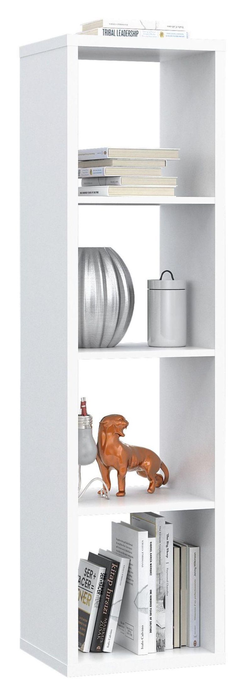 Mauro Matt White 4 Open Shelving Unit