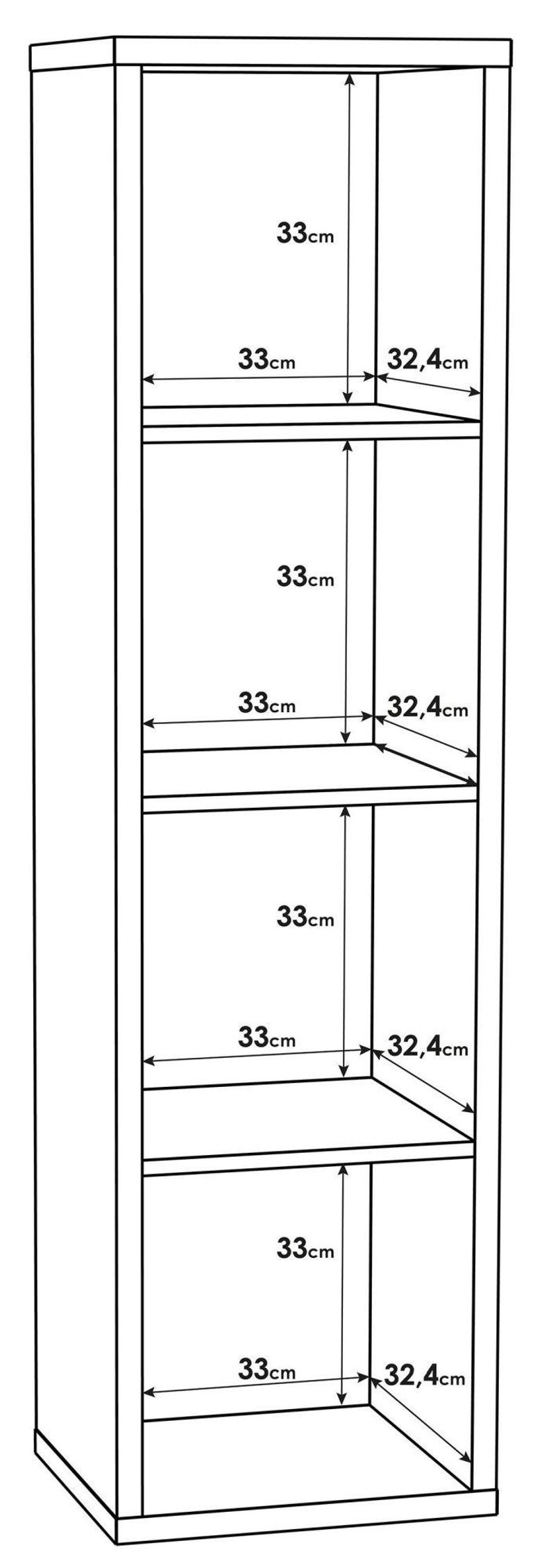 Mauro Matt White 4 Open Shelving Unit