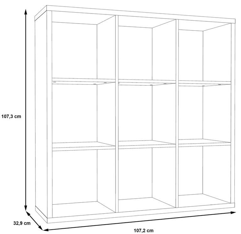 Mauro Sand Oak Effect 9 Open Shelving Unit