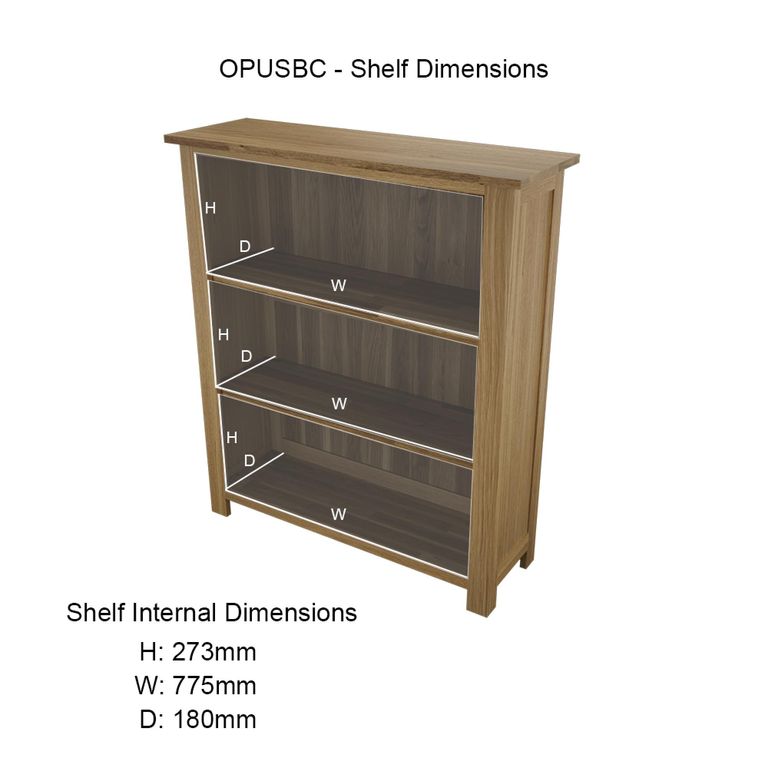 Opus Bookcase - Small - Oak