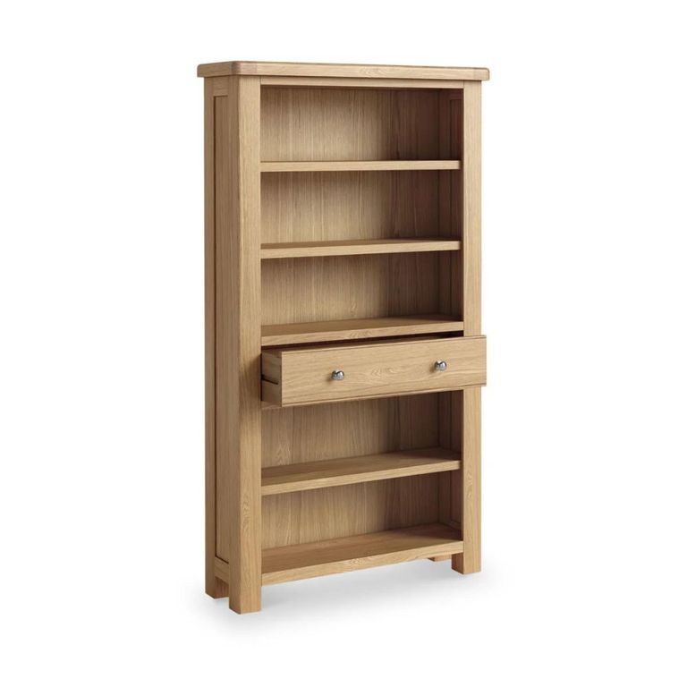 Normandy Bookcase - 1 Drawer Large - Oak