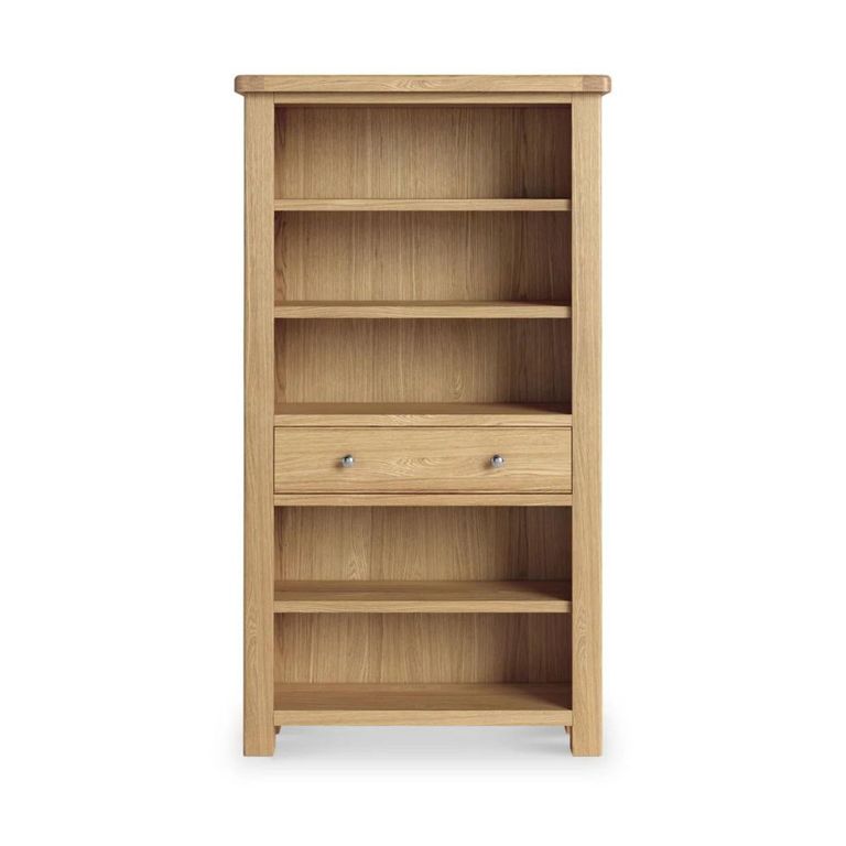 Normandy Bookcase - 1 Drawer Large - Oak