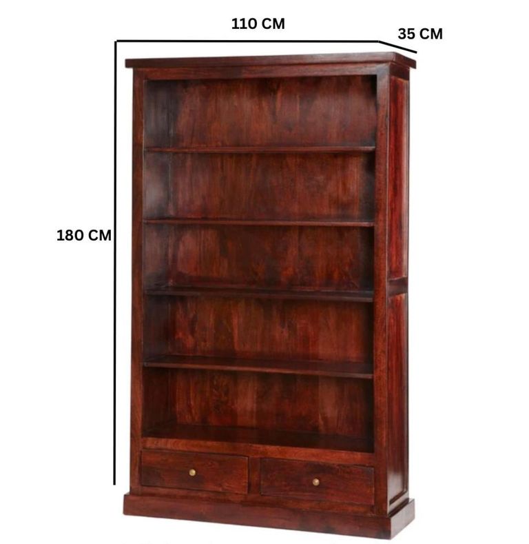 Phulera Dark Wood Large Bookcase