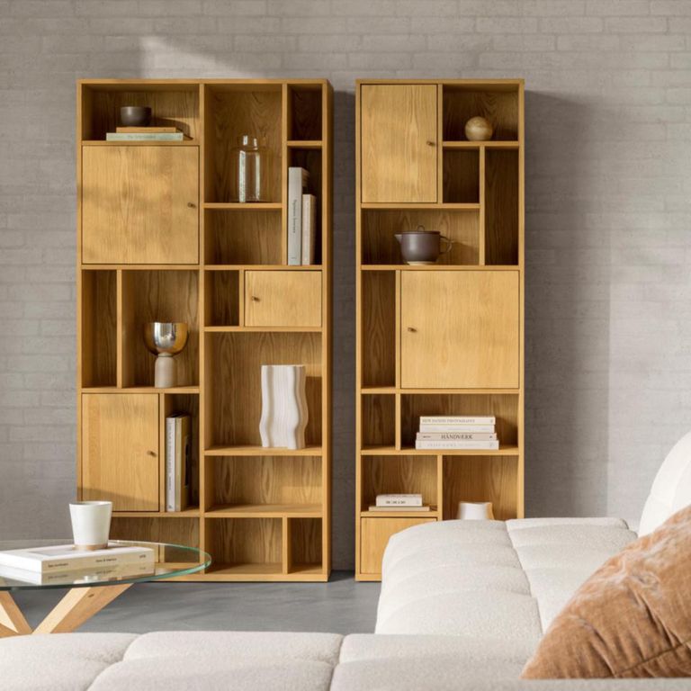 Rangoon Bookcase - 3 Door - Large - Oak
