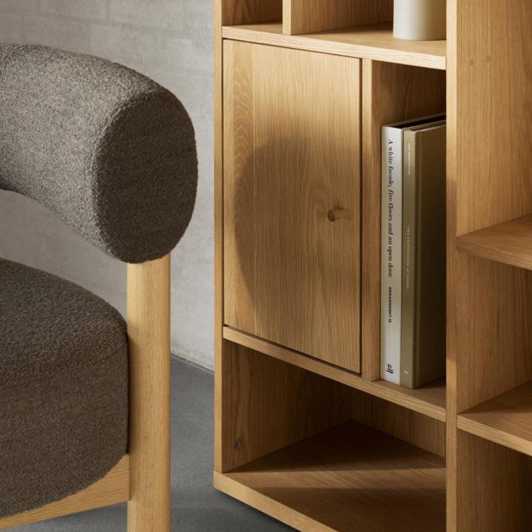 Rangoon Bookcase - 3 Door - Large - Oak