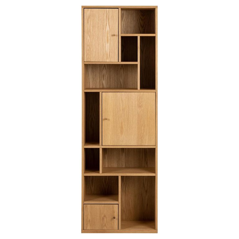 Rangoon Bookcase - 3 Door - Tall - Oak