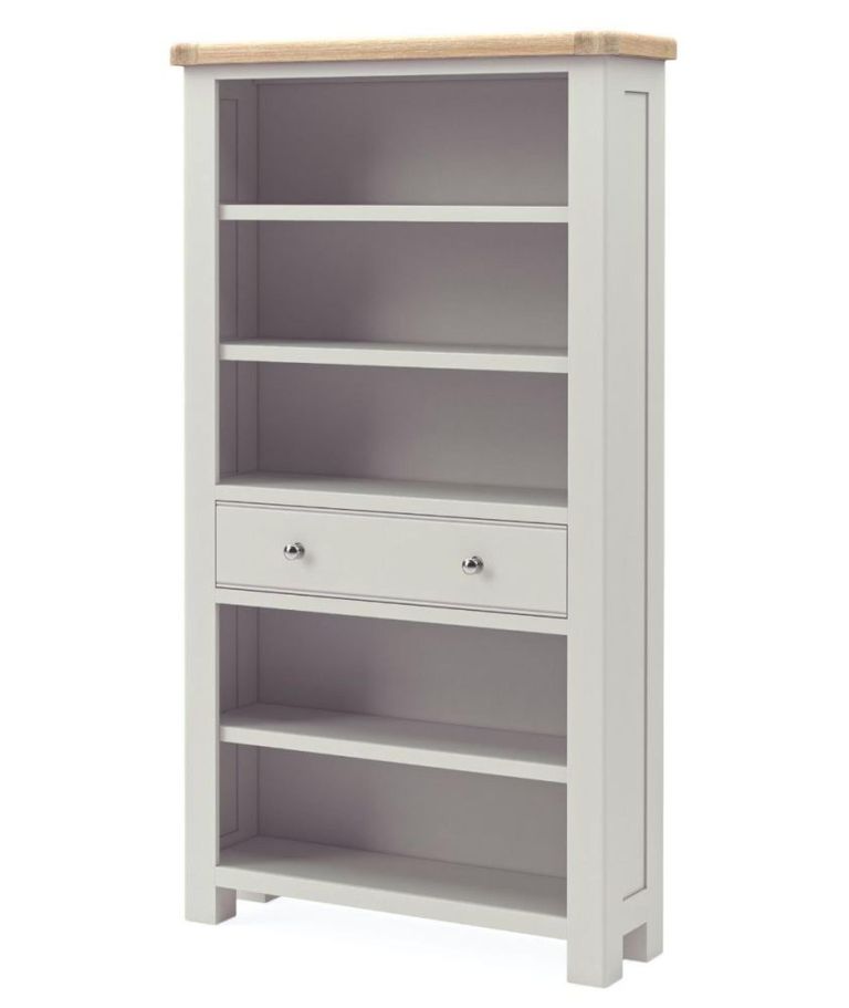 Salcombe Bookcase - Large - 1 Drawer - Grey Oak