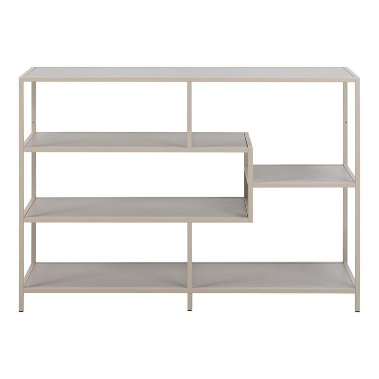 Seaford Shelving Unit - Open - Grey Melamine and Metal