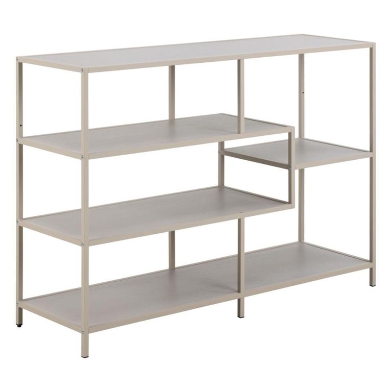 Seaford Shelving Unit - Open - Grey Melamine and Metal