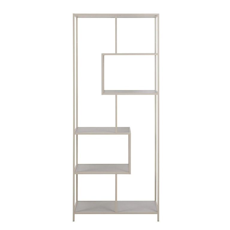 Seaford Tall Bookshelf - Grey Melamine and Metal
