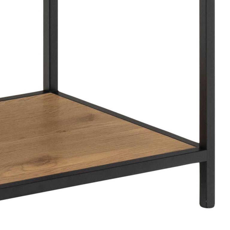 Seaford Shelving Unit - Large Open - Oak and Black Metal