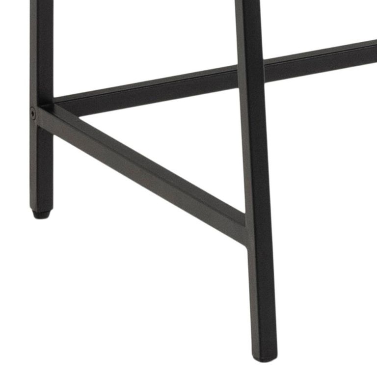 Seaford Bookshelf - Open - Oak and Black Metal - with Drawer
