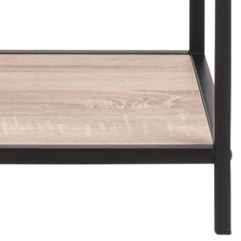 Seaford Bookshelf - Tall Open - Sonoma Oak and Black Metal