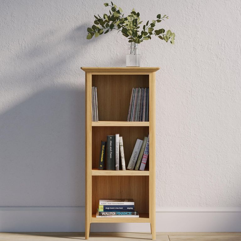 Selene Oak Narrow CD Bookcase