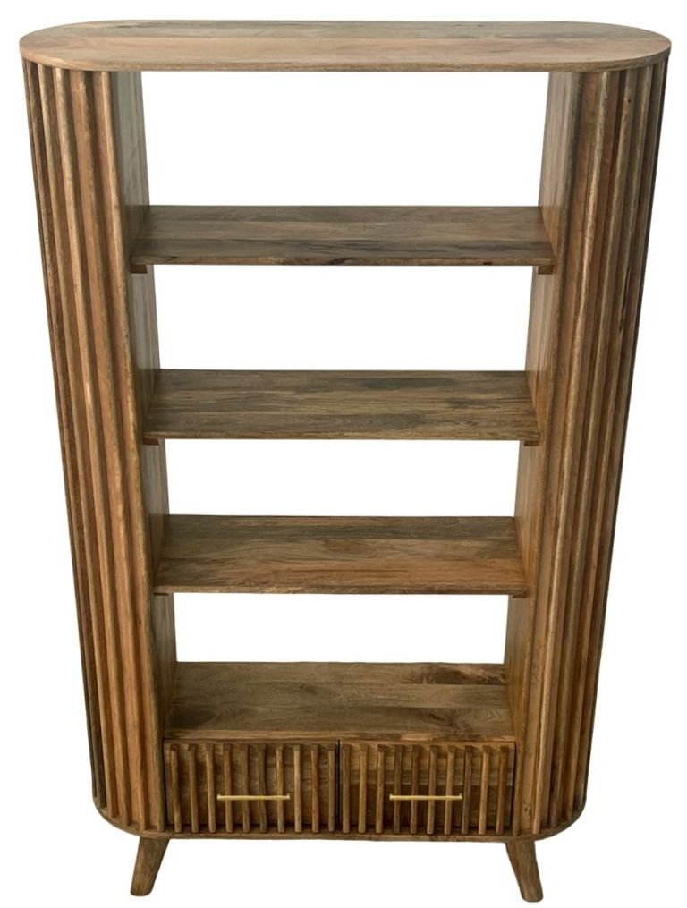 Slated Mango Wood Bookcase