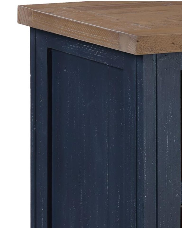 Splash Blue Open Bookcase - Large - 3 Drawer