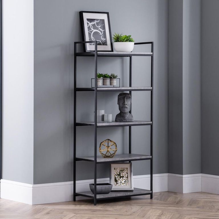 Staten Tall Bookcase - Concrete