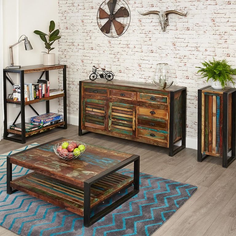 Urban Chic Reclaimed Bookcase - Low