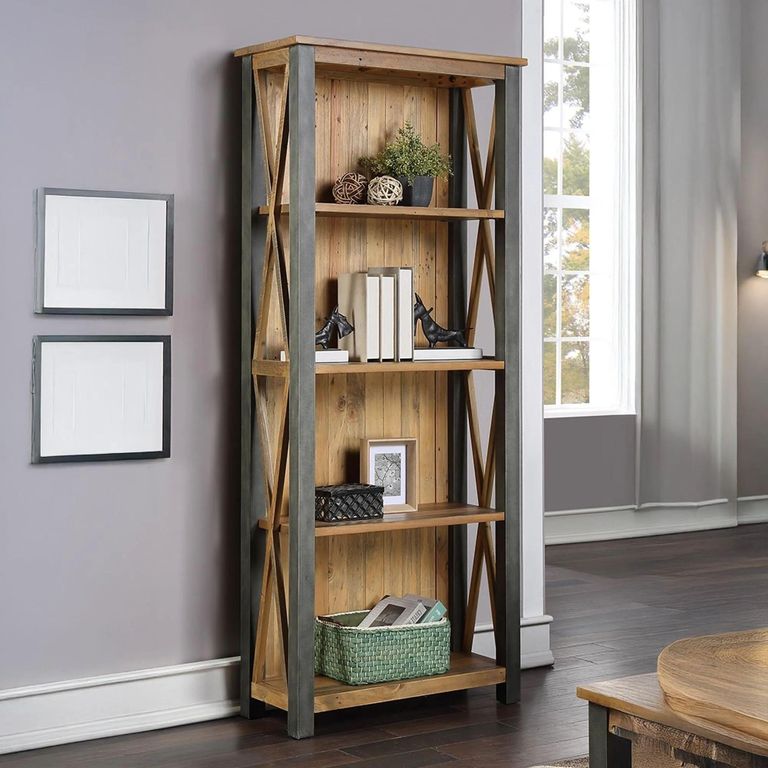 Urban Elegance Reclaimed Wood Bookcase - Tall