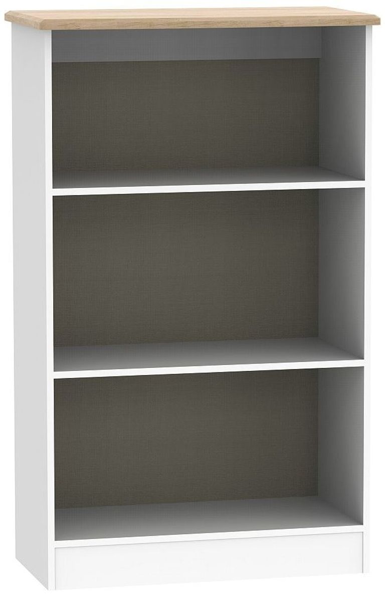 Victoria White and Riviera Oak Bookcase