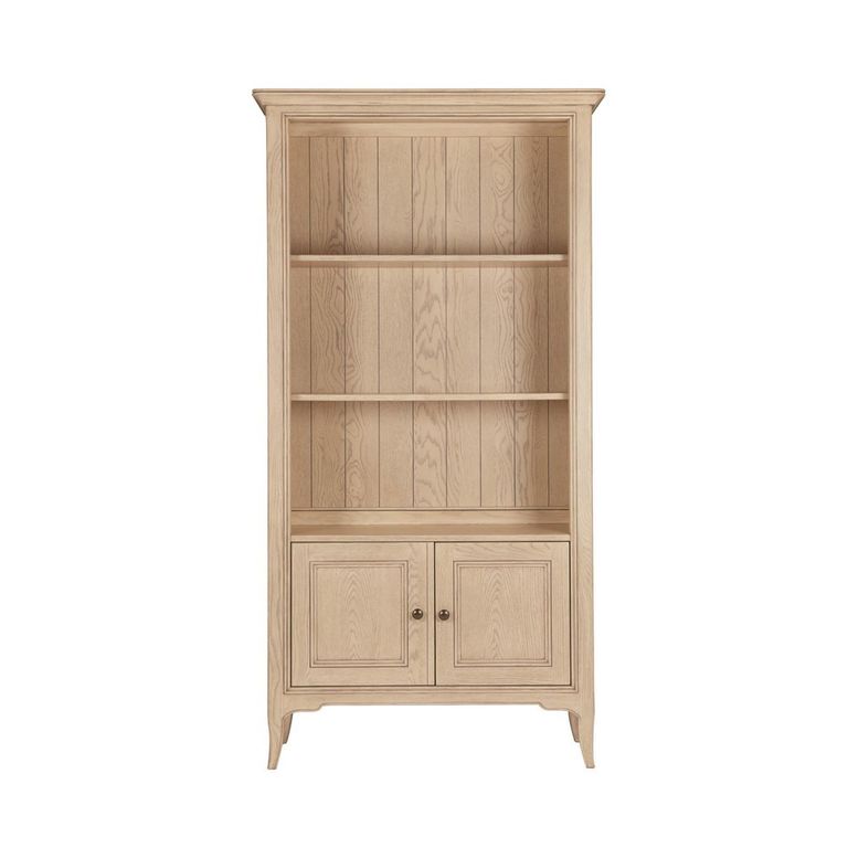 Toulon Bookcase - with Cupboard - Oak
