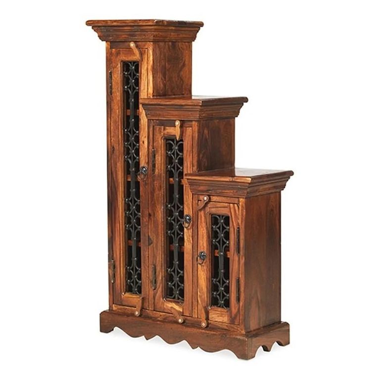 Indian Sheesham Highest Left CD Step Storage Unit