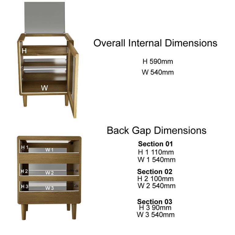 Scandic Hifi Unit - 1 Door - Oak