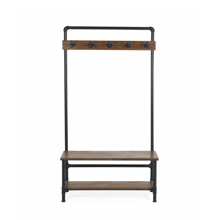 Boston Hallway Shoe Bench with Coat Rack