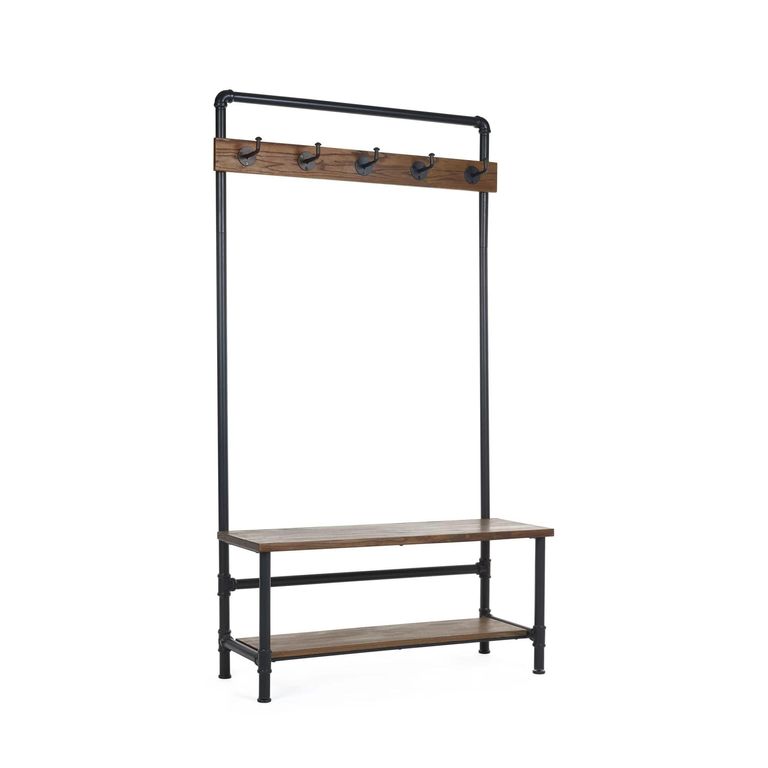 Boston Hallway Shoe Bench with Coat Rack