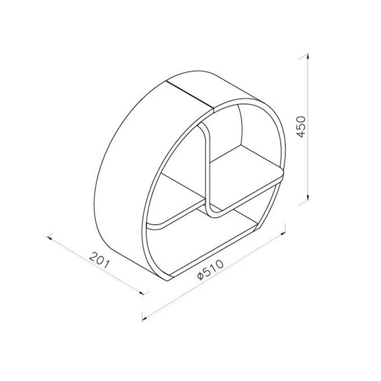 San Francisco Wall Shelf - Walnut - JF713