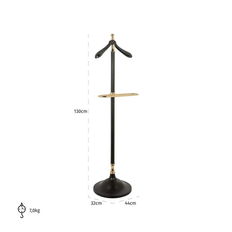 Balley Coat Rack - Black and Gold - Metal