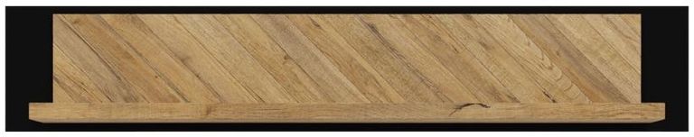 Chevron Oak Effect Wall Shelf