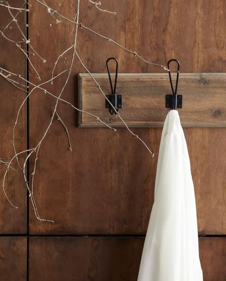 Caroni Natural 5 Hooks Coat Rack (Set of 2)