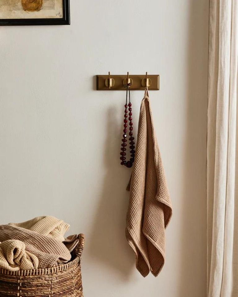 Edgy Brown 3 Hooks Coat Rack (Set of 4)