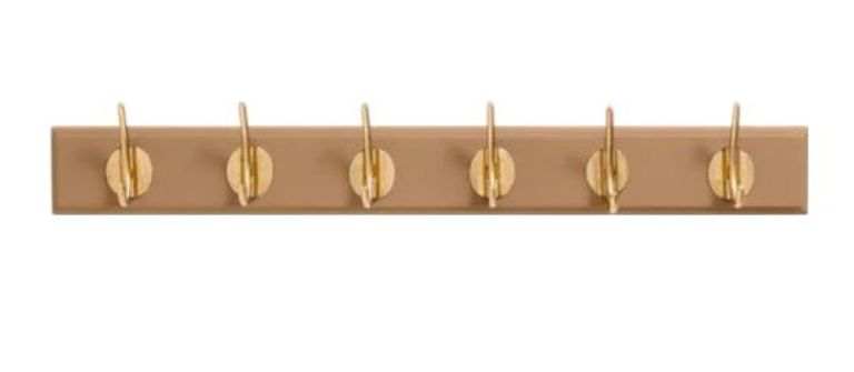 Edgy Brown 6 Hooks Coat Rack (Set of 2)
